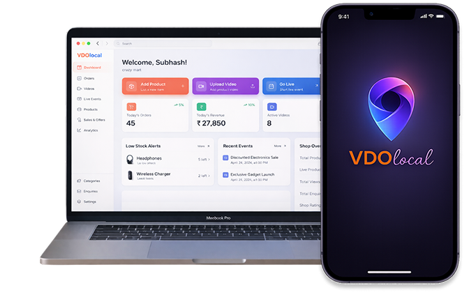 VDOlocal Seller Studio Dashboard and Customer App