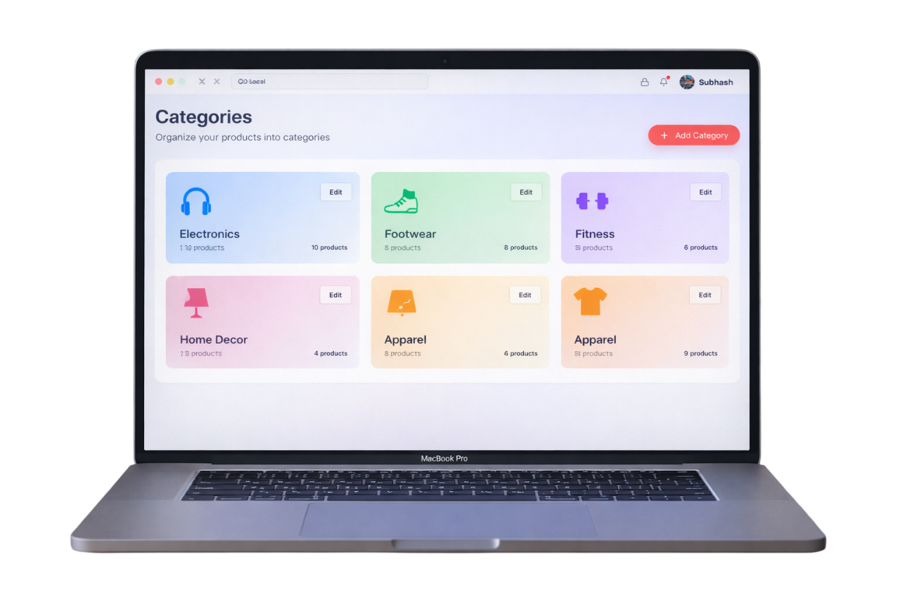 VDOlocal Category Management - Organize your products